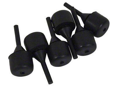 1984-1996 Corvette Rear Hatch Window Bumpers. 6pc Set