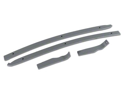 Rear Quarter Panel Retainer Set; Natural Finish (68-77 Corvette C3 Coupe)