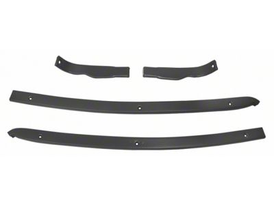 Rear Quarter Trim Panel Retainer Set; Semi Gloss Black (70-75 Corvette C3 Convertible)