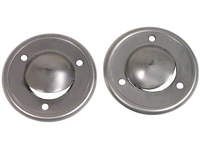 1968-1970 Corvette Rear Vent Drain Hose Shields. Convertible Stainless Steel