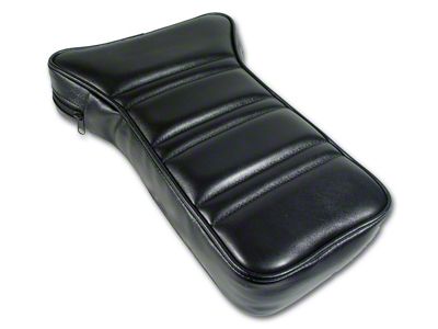 1972-1978 Corvette Reproduction Center Armrest - Black Leather with Vinyl