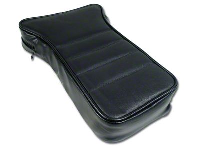 1979-1981 Corvette Reproduction Center Armrest - Black Leather with Vinyl