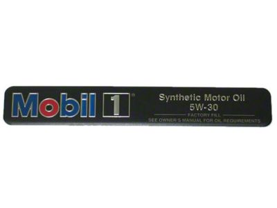 1993-1995 Corvette Reproduction Mobil 1 Under-hood Plate