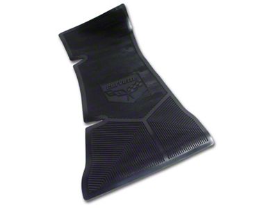 Rubber Floor Mats with 25th Anniversary Logo; Black (1978 Corvette C3)
