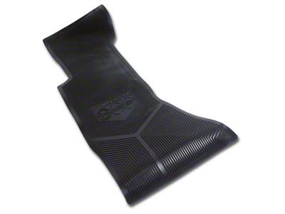 Rubber Floor Mats with 35th Anniversary Logo; Black (1988 Corvette C4)