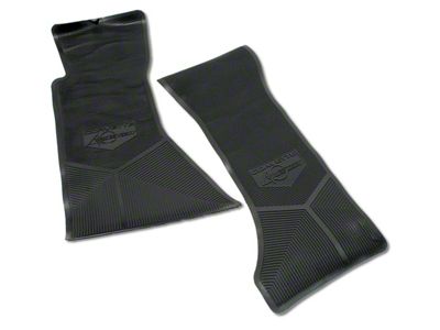 Rubber Floor Mats with 40th Logo; Black (1993 Corvette C4)