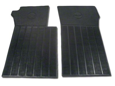 Rubber Floor Mats; Black (63-67 Corvette C2)