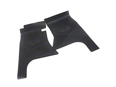 Rubber Floor Mats with Corvette Logo; Black (58-60 Corvette C1)