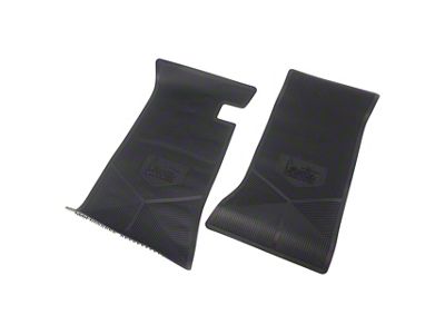 Rubber Floor Mats with Corvette Logo; Black (1967 Corvette C2)