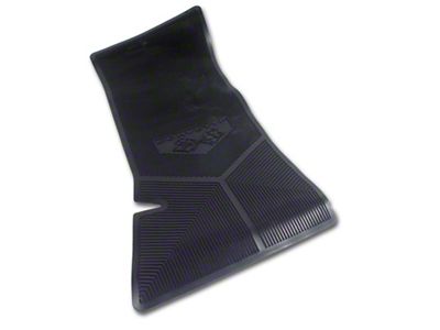 Rubber Floor Mats with Corvette Logo; Black (68-69 Corvette C3)