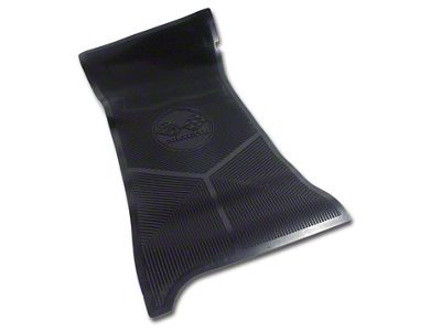 Rubber Floor Mats with Corvette Logo; Black (1975 Corvette C3)