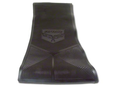 Rubber Floor Mats with Corvette Logo; Black (78-79 Corvette C3)