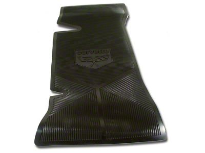Rubber Floor Mats with Corvette Logo; Black (1982 Corvette C3)