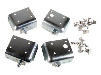 1965-1967 Corvette Seat Belt Corner Reinforcements. 4 Piece Set