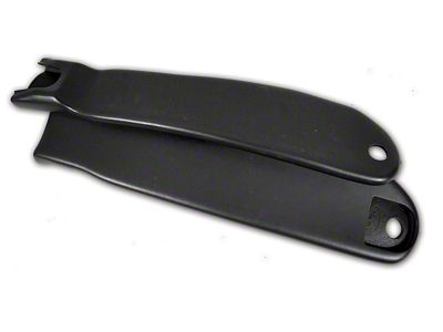 Seat Belt Inner Sleeve Kit; Black (Late 1969 Corvette C3 w/ Metal Buckles)