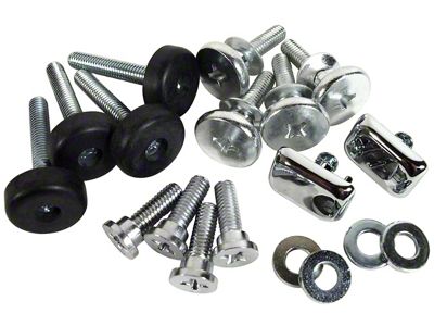 1970-1973 Corvette Seat Hardware Repair Kit. with Buttons - 18 Piece