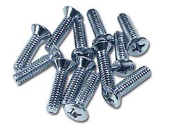 CA Seat Side Chrome Screws; 12-Piece (63-67 Corvette C2)