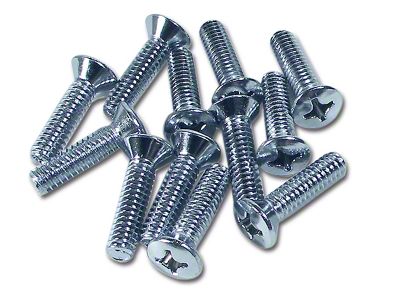 Seat Side Chrome Screws; 12-Piece (63-67 Corvette C2)