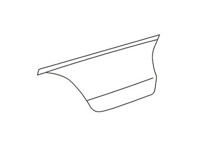1956-1957 Corvette Side Fender Panel. Driver Side; Press Molded