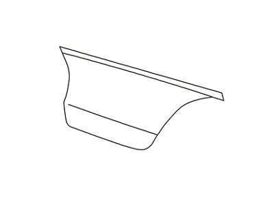 1956-1957 Corvette Side Fender Panel. Passenger Side; Press Molded