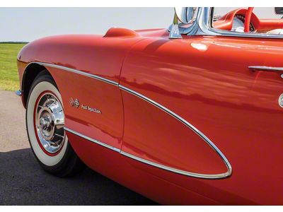 Side Molding; Chrome (56-57 Corvette C1)