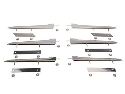 1958-1961 Corvette Side Spear Set. 6 Piece