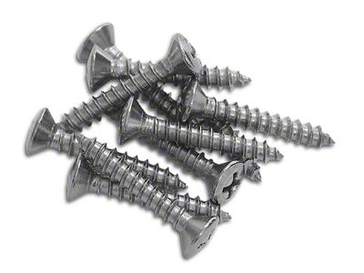 Sill Plate Screws; 10-Pieces (61-62 Corvette C1)