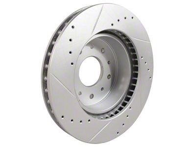Slotted and Drilled Rotor; Front Passenger Side (65-66 Corvette C2 w/ 4-Wheel Disc Brakes; 67-82 Corvette C2 & C3)