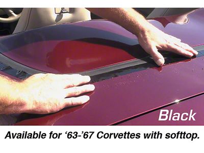 Soft Top Deck Lid Protector; Black (63-67 Corvette C2)
