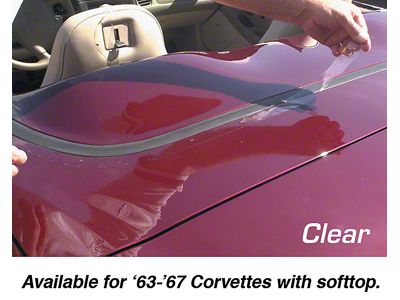 Soft Top Deck Lid Protector; Clear (63-67 Corvette C2)