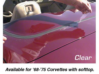 Soft Top Deck Lid Protector; Clear (68-75 Corvette C3)
