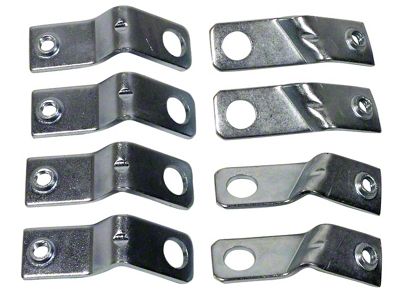 1964-1970 Corvette Spark Plug Shield Brackets. 8 Piece Set