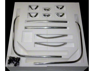 Split Window Molding and Hardware Kit; Chrome (1963 Corvette C2 Coupe)