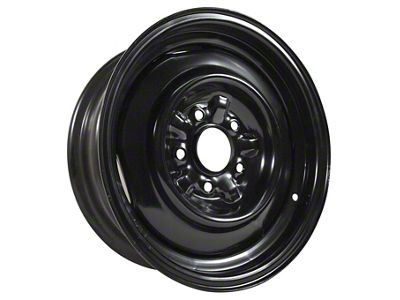Steel Black Wheel; 15x5.5 (65-66 Corvette C2)
