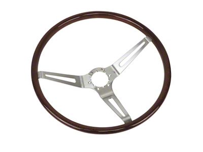 Steering Wheel; Simulated Light Walnut (63-66 Corvette C2)