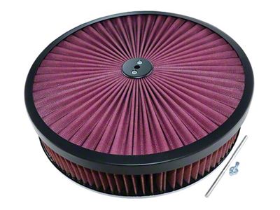 1965-1972 Corvette Super Flow Air Cleaner Assembly - 14x3 Red with Black Edge