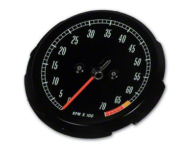 1965-1967 Corvette Tachometer 6500 RPM Red Line