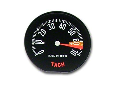 1959 Corvette Tachometer Face Hi RPM