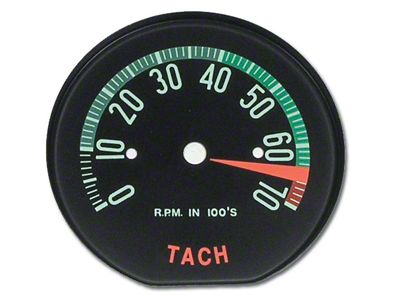 1960-1961 Corvette Tachometer Face Hi RPM