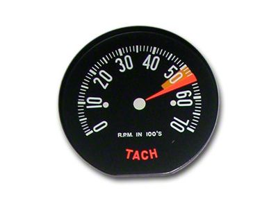 1959 Corvette Tachometer Face Low RPM