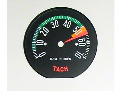 1960 Corvette Tachometer Face Low RPM