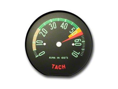 1961-1962 Corvette Tachometer Face Low RPM