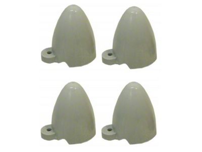 Tail Light Protector Cones; Gray (61-62 Corvette C1)
