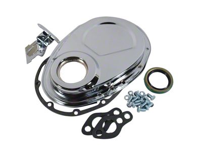 1957-1982 Corvette Timing Chain Cover. 327 Chrome
