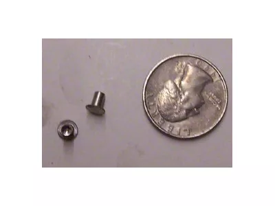 1963-1964 Corvette Top Shield Rivets. Metal 3 Piece Set