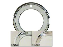 Trim Ring Set for 8-Inch Wide Rallye Wheels; Chrme (69-82 Corvette C3)