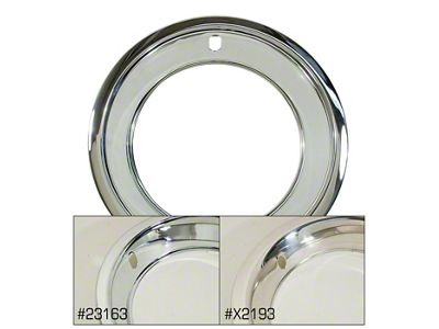 Trim Ring Set for 8-Inch Wide Rallye Wheels; Chrme (69-82 Corvette C3)