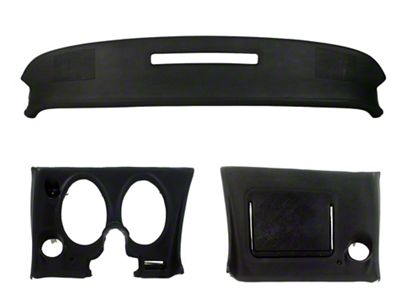 Upper and Lower Dash Pad Set with A/C Cutout (1977 Corvette C3)