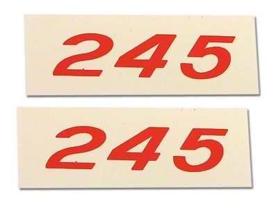 1957-1961 Corvette Valve Cover Decal - 245 Horsepower
