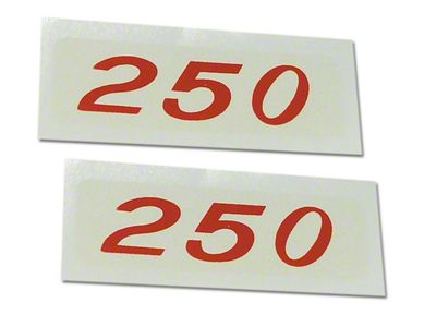 1957-1959 Corvette Valve Cover Decal - 250 Horsepower